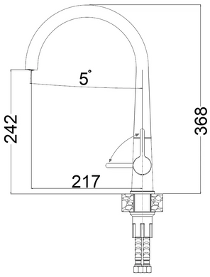 Смеситель на кухню FABIANO FKM 72 SS Inox