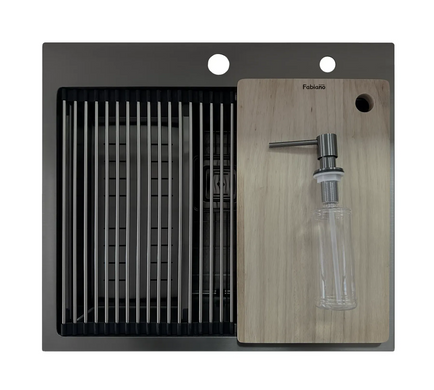 Мойка на кухню Fabiano TOP Center 57 Celldecor Nano Graphite