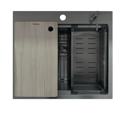Мойка на кухню Fabiano TOP Center 57 Celldecor Nano Graphite