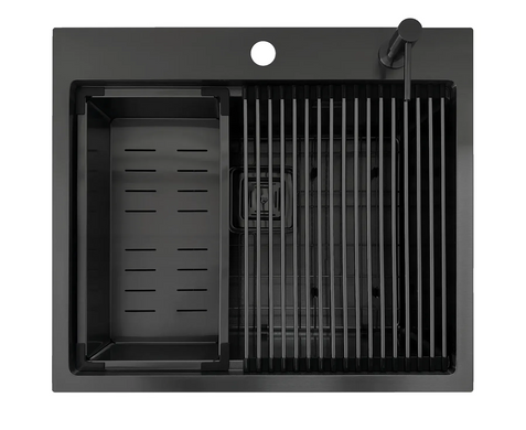 Мойка на кухню Fabiano TOP Center 57 Celldecor Nano Graphite