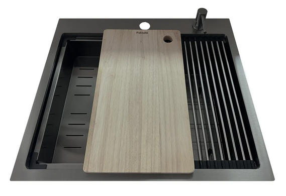 Мойка на кухню Fabiano TOP Center 57 Celldecor Nano Graphite