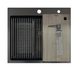 Мойка на кухню Fabiano TOP Center 57 Celldecor Nano Graphite - 5