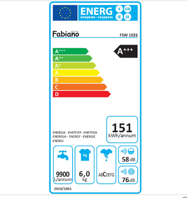 Пральна машина Fabiano  FSW 1026