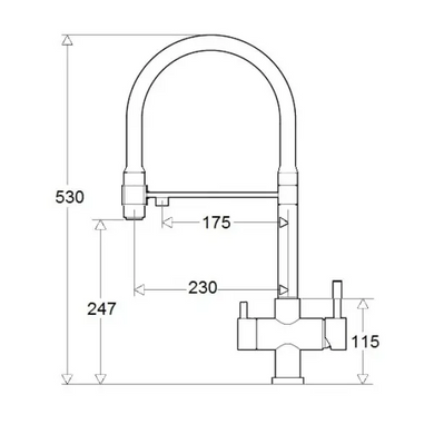 Смеситель для кухни Fabiano FKM 3143 Nano Gold