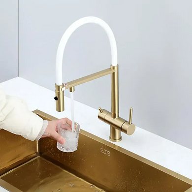 Смеситель для кухни Fabiano FKM 3130 Light Gold
