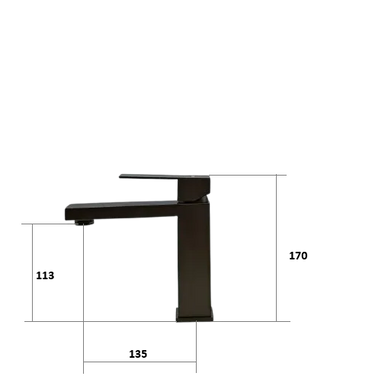 Смеситель для умывальника Fabiano Cubo 40102 Graphite