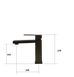 Смеситель для умывальника Fabiano Cubo 40102 Graphite