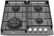 Варочная поверхность газовая Fabiano FHG 8244 VGHT Titanium Glass