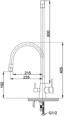 Смеситель для кухни Fabiano FKM 3121 Flex Chrome