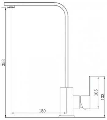 Змішувач на кухню FABIANO SKF 870 ST Inox