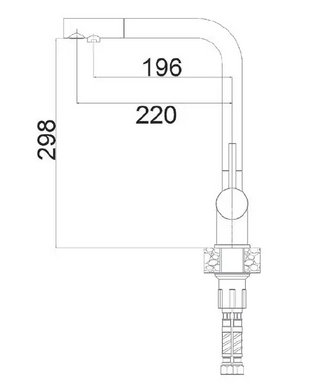 Смеситель для кухни Fabiano FKM 31.40 SS Inox